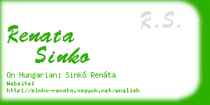 renata sinko business card