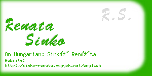 renata sinko business card